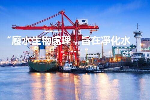 “廢水生物處理，旨在凈化水源，守護(hù)碧水藍(lán)天”